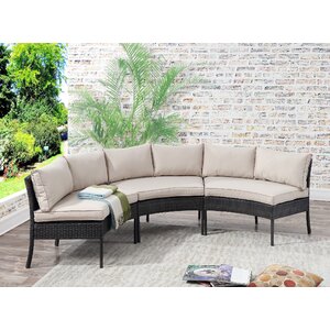 small curved outdoor sectional